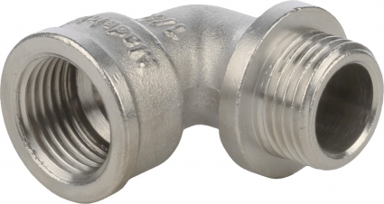 Угольник Stout SFT-0016 1/2" НВ, с упором, никелированный