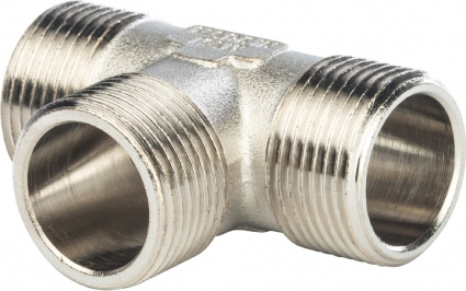 Тройник Stout SFT-0018 1"x1"1" никелированный