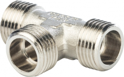 Тройник Stout SFT-0018 3/4"x3/4"3/4" никелированный