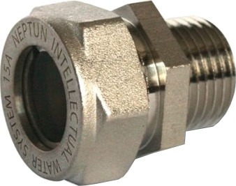 Муфта Neptun 021742 15x1/2" НП EF, с накидной гайкой, никелированная