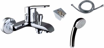 Смеситель Clever Start Elegance 60179 для ванны с душем, однорычажный, хром