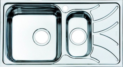 Мойка кухонная Iddis Arro ARR78PXi77 глянцевая, прямоугольная, с крылом, 78x44 см