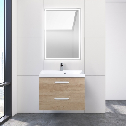 Мебель для ванной BelBagno Aurora 70 rovere nebrasca nature подвесная, с ящиками