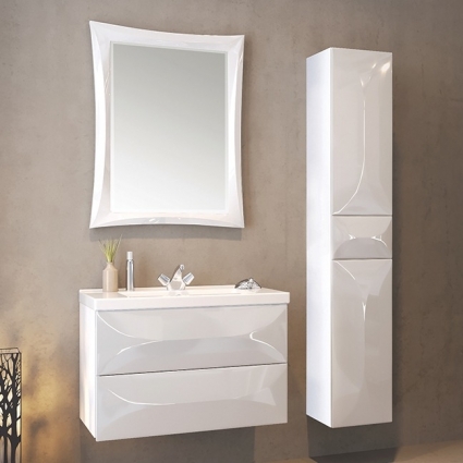 Мебель для ванной Marka One Elegant 80П white подвесная, с ящиками