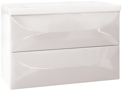 Тумба для комплекта Marka One Elegant 80П white подвесная, с ящиками