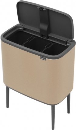Мусорное ведро Brabantia Touch Bin Bo Sense of Luxury 316241 36л цвет бежевый, напольное