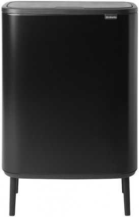 Мусорное ведро Brabantia Bo Hi 130625 30 + 30л цвет черный, напольное