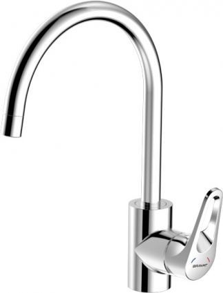 Смеситель Bravat Drop-D F748162C-2 для кухонной мойки однорычажный, хром