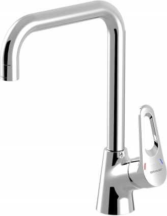 Смеситель Bravat Eco-D F793158C-1 для кухонной мойки однорычажный, хром