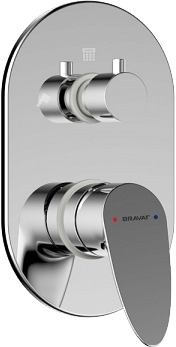 Смеситель Bravat Drop P69190C-RUS для ванны с душем, однорычажный, хром