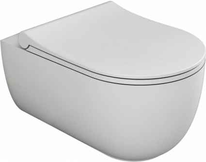 Унитаз подвесной Bien Vokha MDKA052N1VP0W3000 безободковый, белый, овальный, 36x52 см