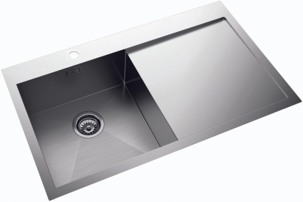 Мойка кухонная Oulin OL-FTL101R брашированная, прямоугольная, с крылом, 70x46 см