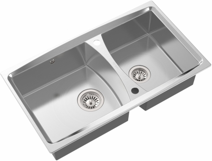 Мойка кухонная Oulin OL-S8203 брашированная, прямоугольная, 86x49 см