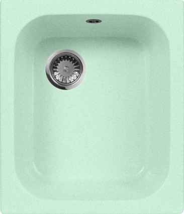 Мойка кухонная AquaGranitEx M-17 салатовая матовая, прямоугольная, 42x48.5 см