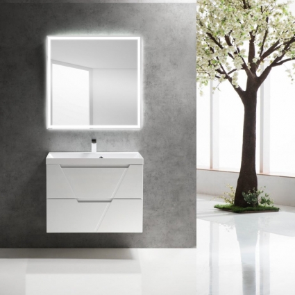 Мебель для ванной BelBagno Vittoria 80 bianco lucido подвесная, с ящиками