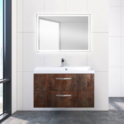 Мебель для ванной BelBagno Aurora 90 metallo vintage подвесная, матовая