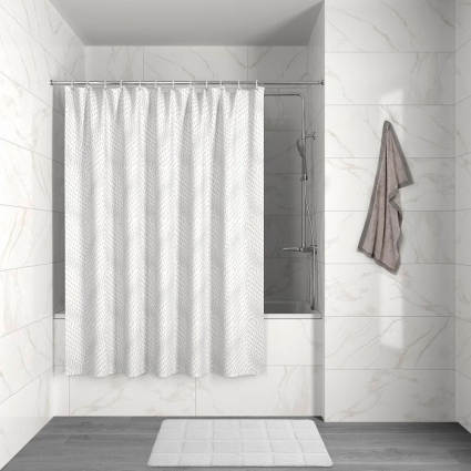 Штора для ванной Iddis Decor D04P118i11 цвет белый,  в современном стиле