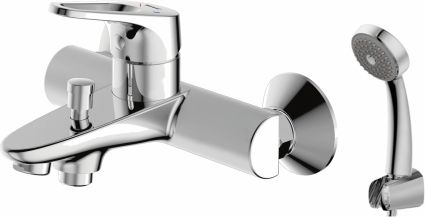 Смеситель Bravat Drop-D F648162C-B-RUS для ванны с душем, однорычажный, хром