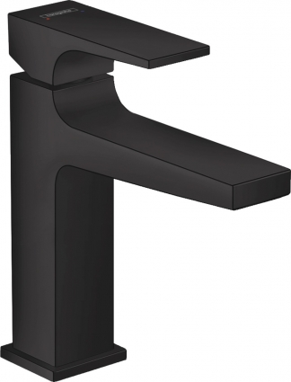 Смеситель Hansgrohe Metropol 32507670 для раковины, с донным клапаном Push-Open, однорычажный, черный