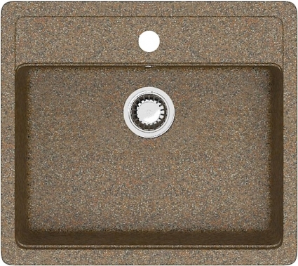 Мойка кухонная ZETT lab. T009Q009 терракот матовая, прямоугольная, 57x50.5 см