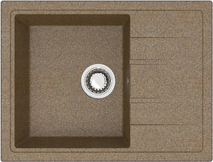 Мойка кухонная ZETT lab. T150Q009 терракот матовая, прямоугольная, 57.5x47 см