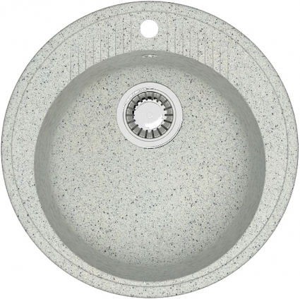 Мойка кухонная ZETT lab. T006Q010 светло-серая матовая, круглая, 51.5x51.5 см
