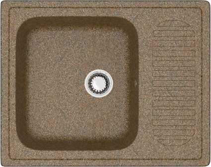 Мойка кухонная ZETT lab. T015Q009 терракот матовая, прямоугольная, 63.5x49 см