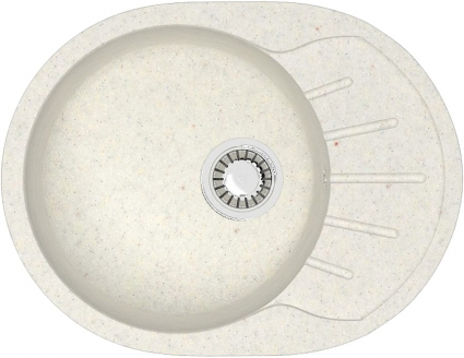 Мойка кухонная ZETT lab. T010Q007 хлопок матовая, овальная, 57.5x44 см
