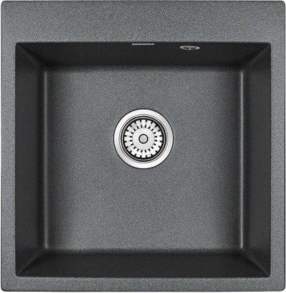 Мойка кухонная Paulmark Praktisch PM105152-DG графит матовая, прямоугольная, 51x52 см