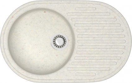 Мойка кухонная ZETT lab. T011Q007 хлопок матовая, овальная, 72x45.5 см