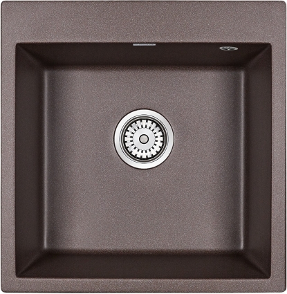 Мойка кухонная Paulmark Praktisch PM105152-CO кофе матовая, прямоугольная, 51x52 см