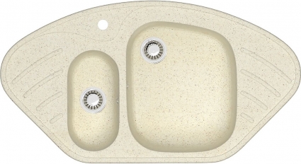 Мойка кухонная ZETT lab. T023Q002 бежевая матовая, многоугольная, 94.5x50 см