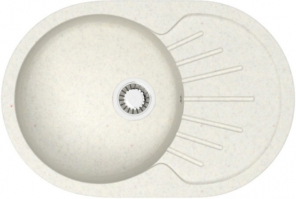 Мойка кухонная ZETT lab. T111Q007 хлопок матовая, овальная, 75x50.5 см