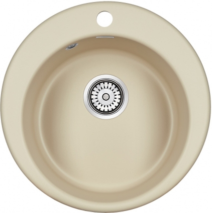 Мойка кухонная Paulmark Gelegen PM404800-CH шампань матовая, круглая, 48x48 см