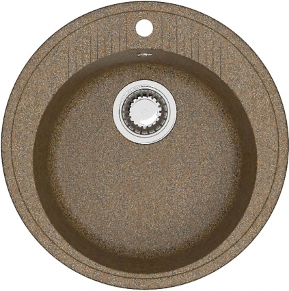 Мойка кухонная ZETT lab. T006Q009 терракот матовая, круглая, 51.5x51.5 см