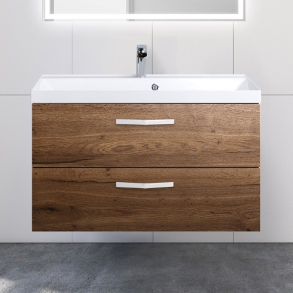 Тумба для комплекта BelBagno Aurora 90 rovere tabacco подвесная, с ящиками