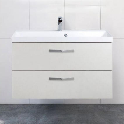 Тумба с раковиной BelBagno Aurora 90 pietra bianca, подвесная, с ящиками