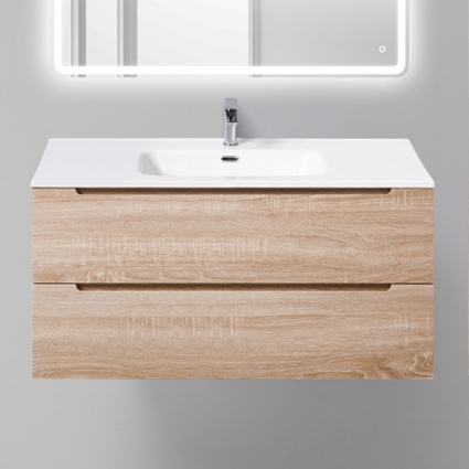 Тумба для комплекта BelBagno Etna 100 rovere bianco подвесная, с ящиками