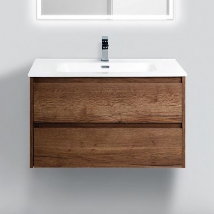 Тумба для комплекта BelBagno Kraft 90 rovere tabacco подвесная, с ящиками