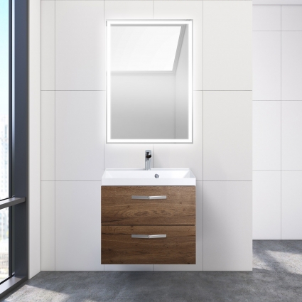 Мебель для ванной BelBagno Aurora 60 rovere tabacco подвесная, с ящиками