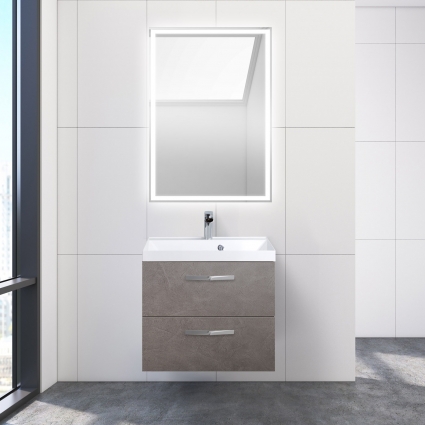 Мебель для ванной BelBagno Aurora 60 pietra grigio подвесная, с ящиками