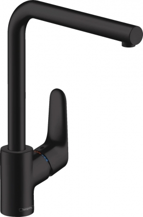 Смеситель Hansgrohe Focus 31817670 для кухонной мойки однорычажный, черный