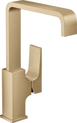 Смеситель Hansgrohe Metropol 32511140 для раковины, с донным клапаном Push-Open, однорычажный, бронза