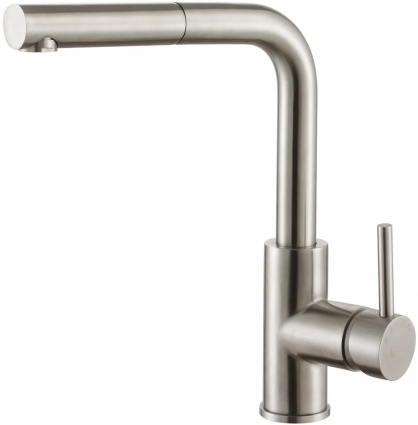 Смеситель Steel Hammer SH 6003 INOX для кухонной мойки однорычажный, бежевый