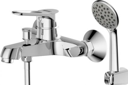 Смеситель Bravat Eco-D F693158C-B для ванны с душем, однорычажный, хром