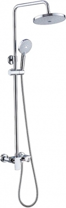 Душевая стойка Raiber R0806 хром, штанга 116 см, шланг 150 см