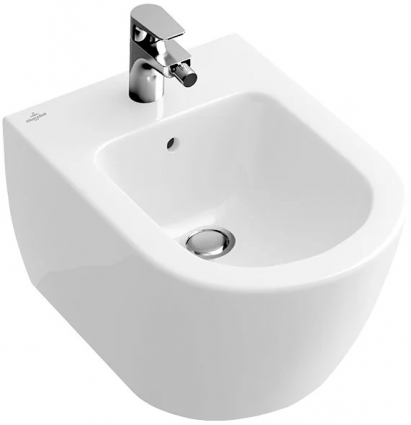 Биде подвесное Villeroy & Boch 2DAY2 54980001 цвет белый, овальное, 37x56.5 см
