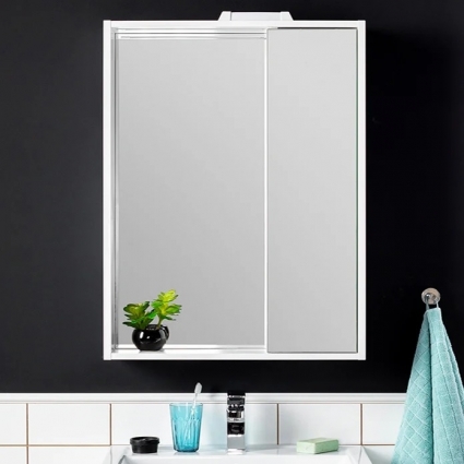 Зеркало-шкаф Aquanet Клио 60 R, белый, прямоугольное
