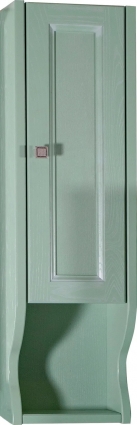 Шкаф ASB-Woodline Гранда 24 R, зеленый, матовый, правый, ручки серебро