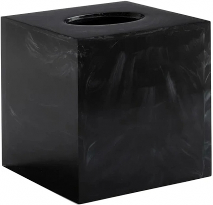 Бокс для салфеток Kassatex Ducale Black ADE-TH-BW черный, настольный